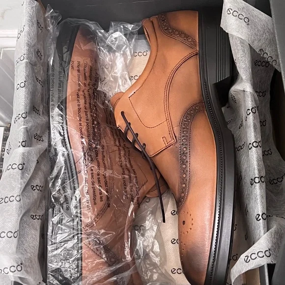 Brown Ecco Lisbon Brogue Tie Ecco Lisbon Brown Cheap